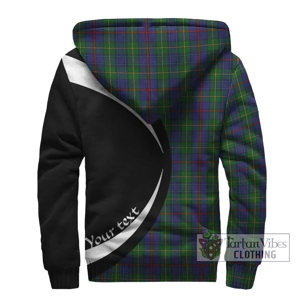 Bailey Tartan Sherpa Hoodie with Family Crest Circle Style