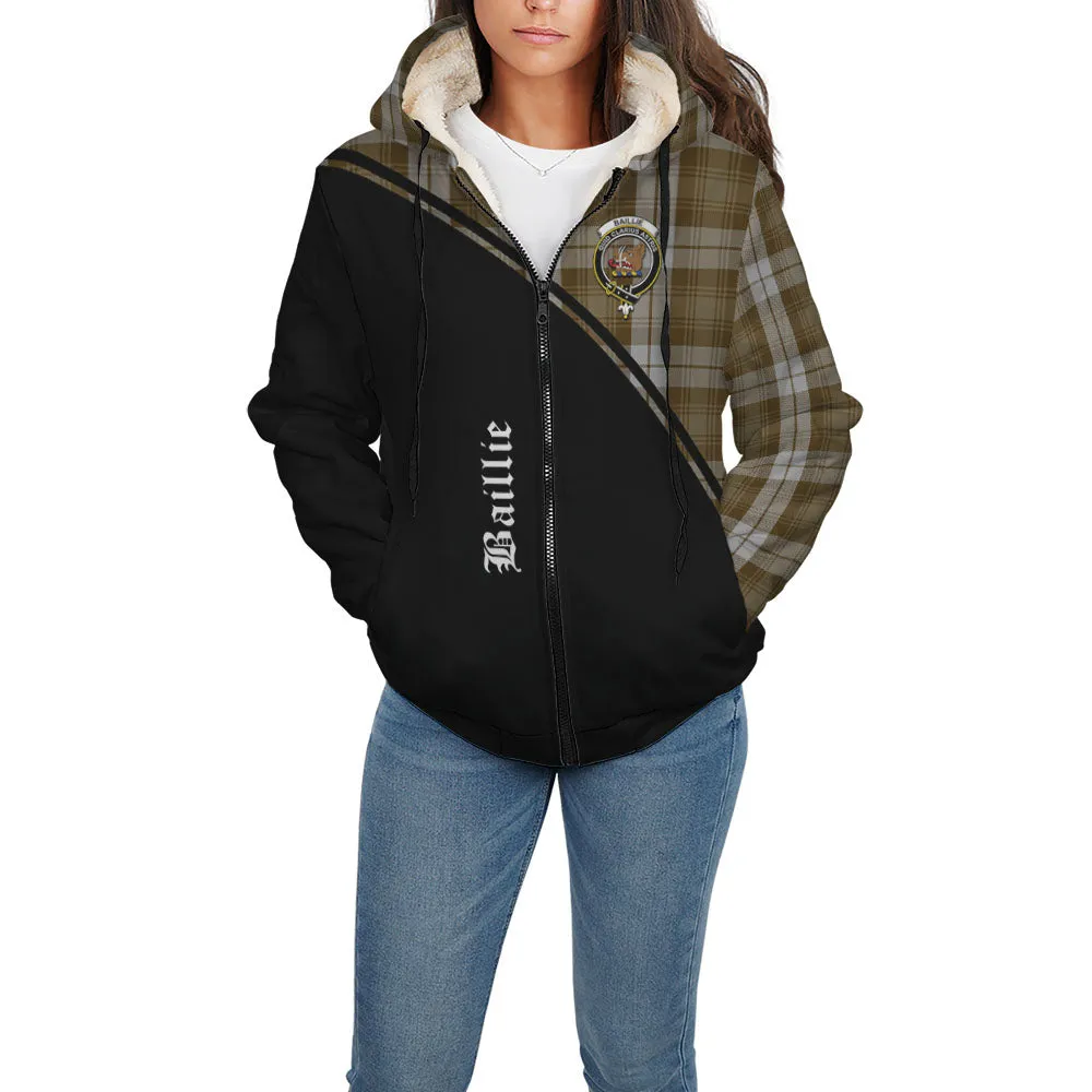 Baillie Dress Tartan Sherpa Hoodie with Family Crest Curve Style