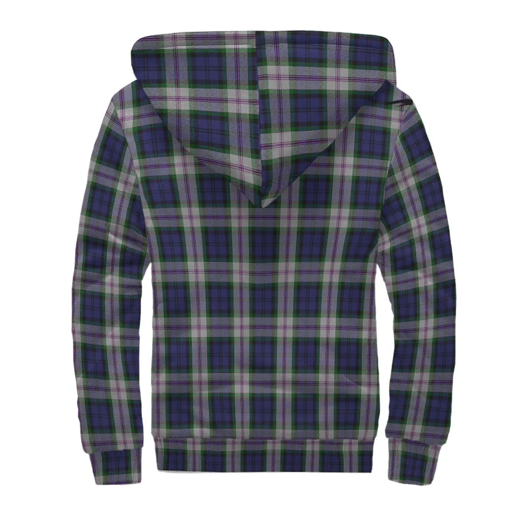 Baird Dress Tartan Sherpa Hoodie with Family Crest