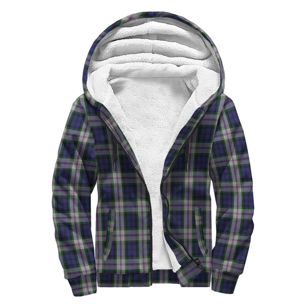 Baird Dress Tartan Sherpa Hoodie with Family Crest