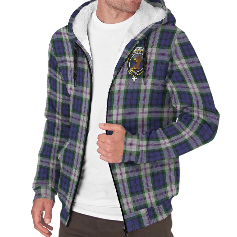 Baird Dress Tartan Sherpa Hoodie with Family Crest