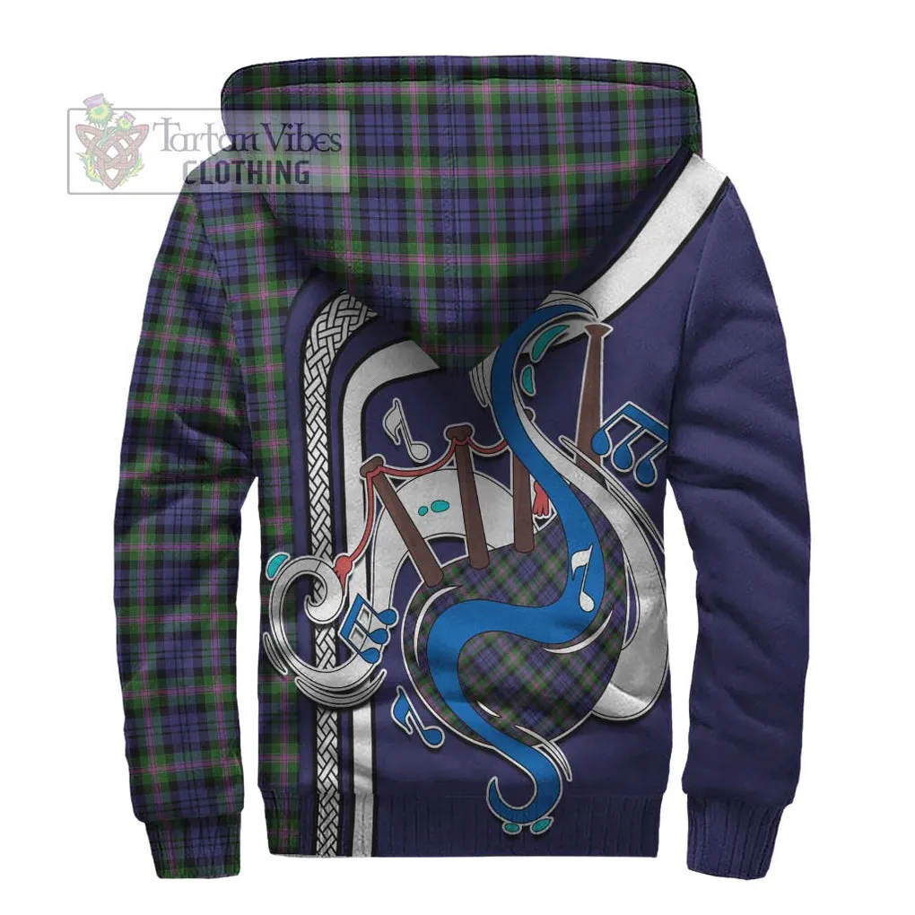 Baird Modern Tartan Sherpa Hoodie with Epic Bagpipe Style