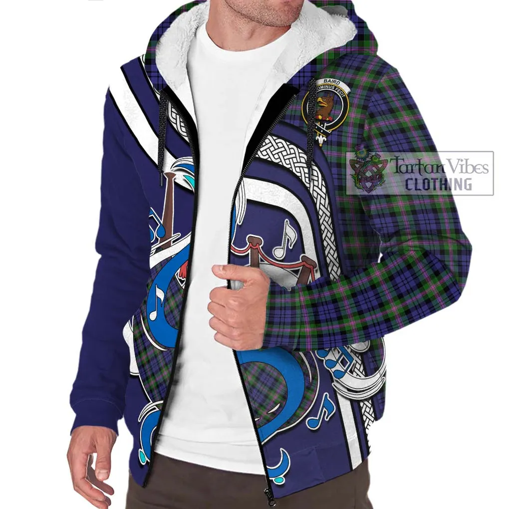 Baird Modern Tartan Sherpa Hoodie with Epic Bagpipe Style