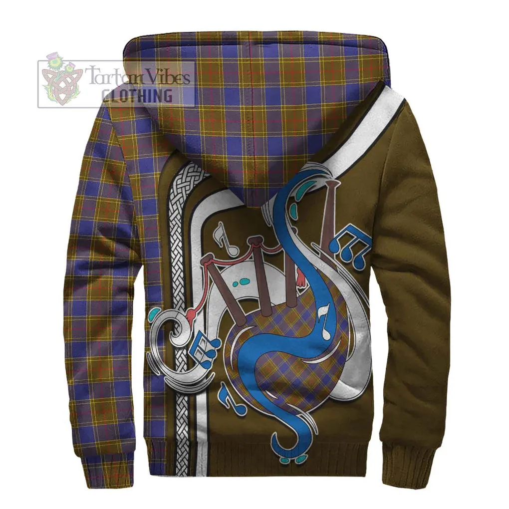 Balfour Tartan Sherpa Hoodie with Epic Bagpipe Style