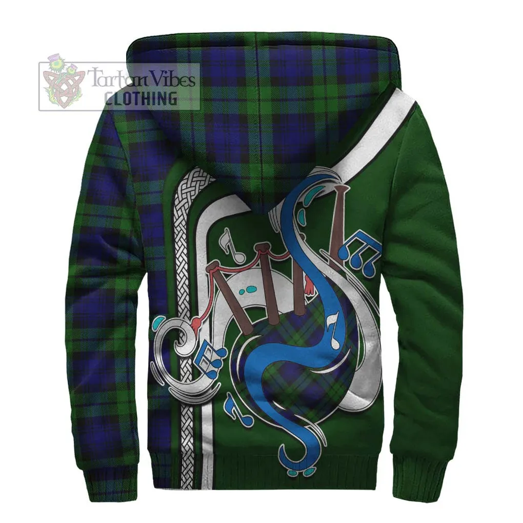 Bannatyne Tartan Sherpa Hoodie with Epic Bagpipe Style