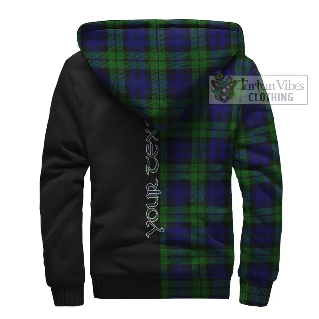 Bannatyne Tartan Sherpa Hoodie with Family Crest and Half Of Me Style