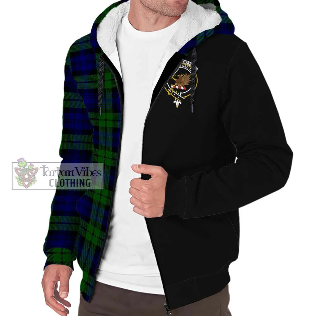 Bannatyne Tartan Sherpa Hoodie with Family Crest and Half Of Me Style