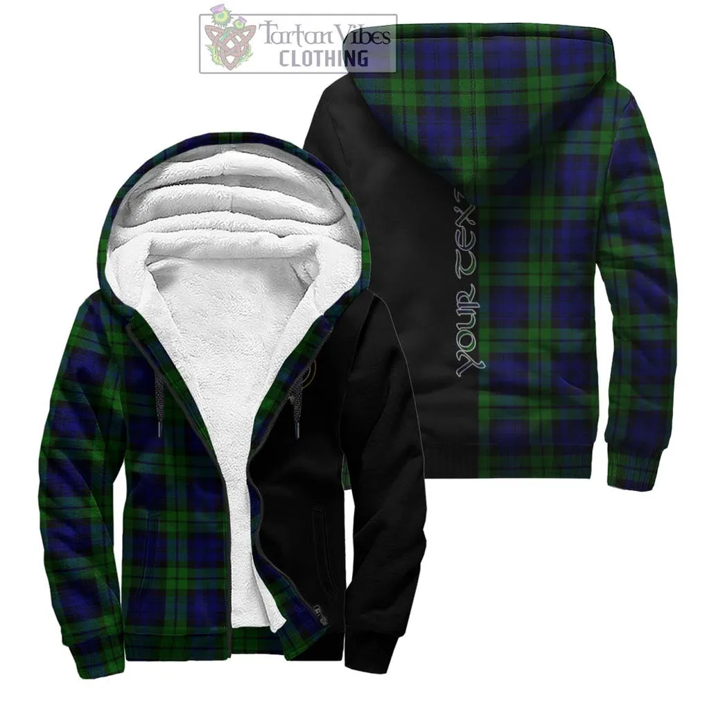 Bannatyne Tartan Sherpa Hoodie with Family Crest and Half Of Me Style