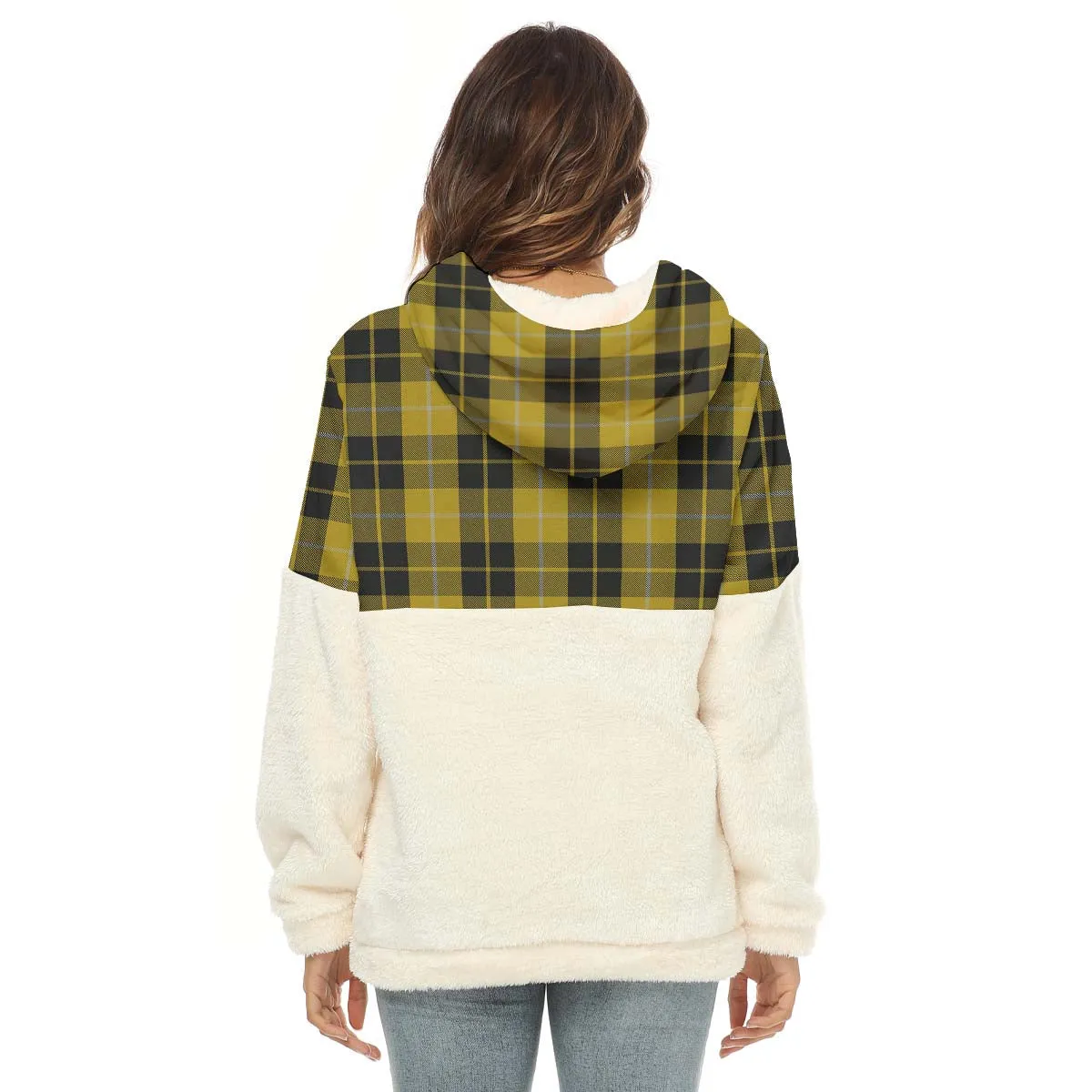 Barclay Dress Tartan Women's Borg Fleece Hoodie With Half Zip