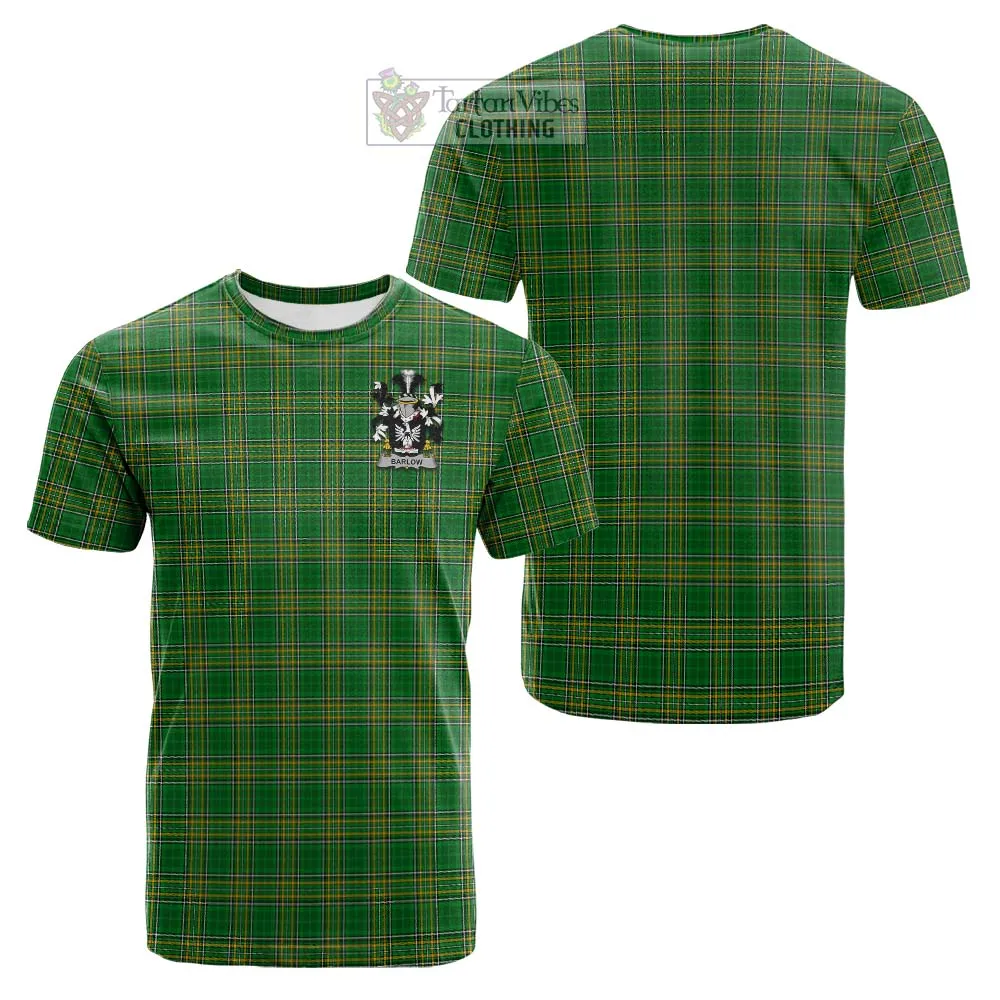 Barlow Irish Clan Tartan Cotton T-shirt with Coat of Arms