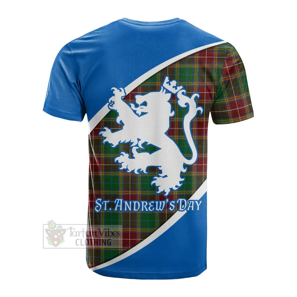 Baxter Family Crest Tartan Cotton T-shirt Celebrate Saint Andrew's Day in Style