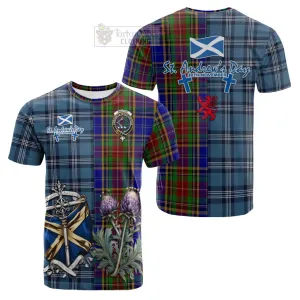 Beattie (Beatty) Tartan Cotton T-shirt Happy St. Andrew's Day Half Tartan Style