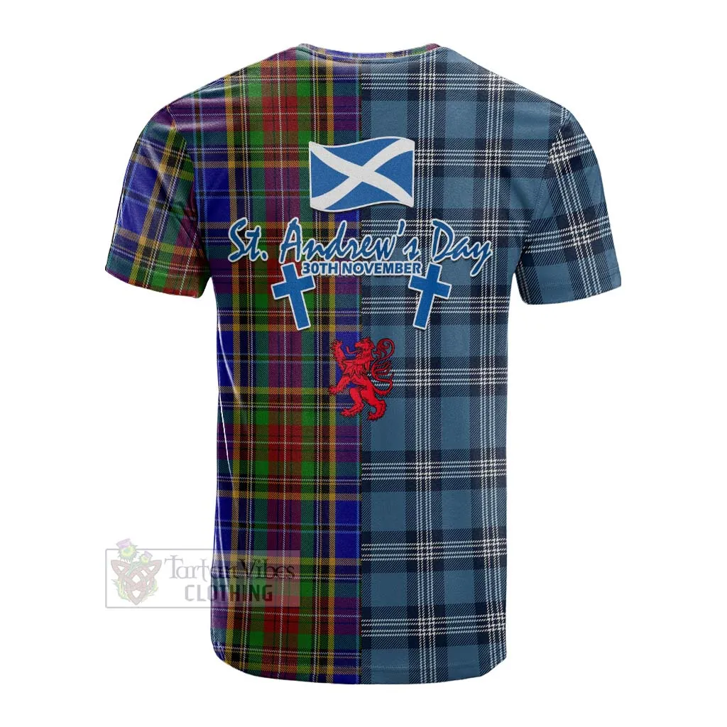 Beattie (Beatty) Tartan Cotton T-shirt Happy St. Andrew's Day Half Tartan Style