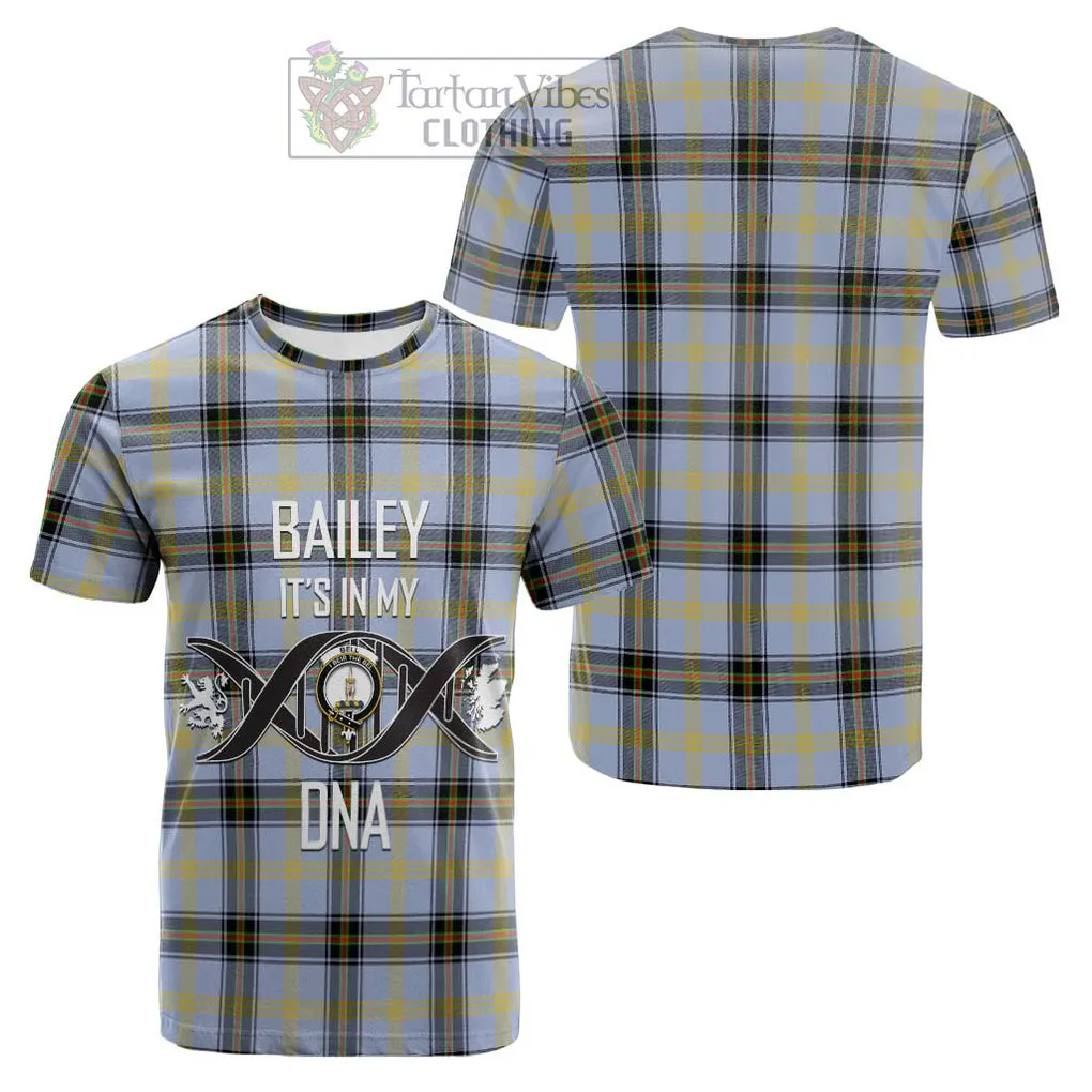 Bell of the Borders Tartan Cotton T-shirt with Family Crest DNA In Me Style