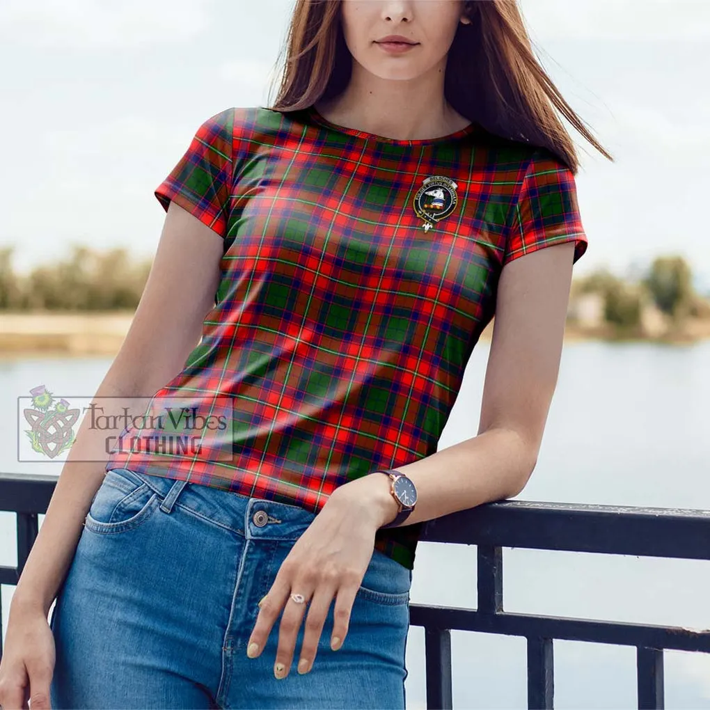 Belsches Tartan Cotton T-Shirt with Family Crest