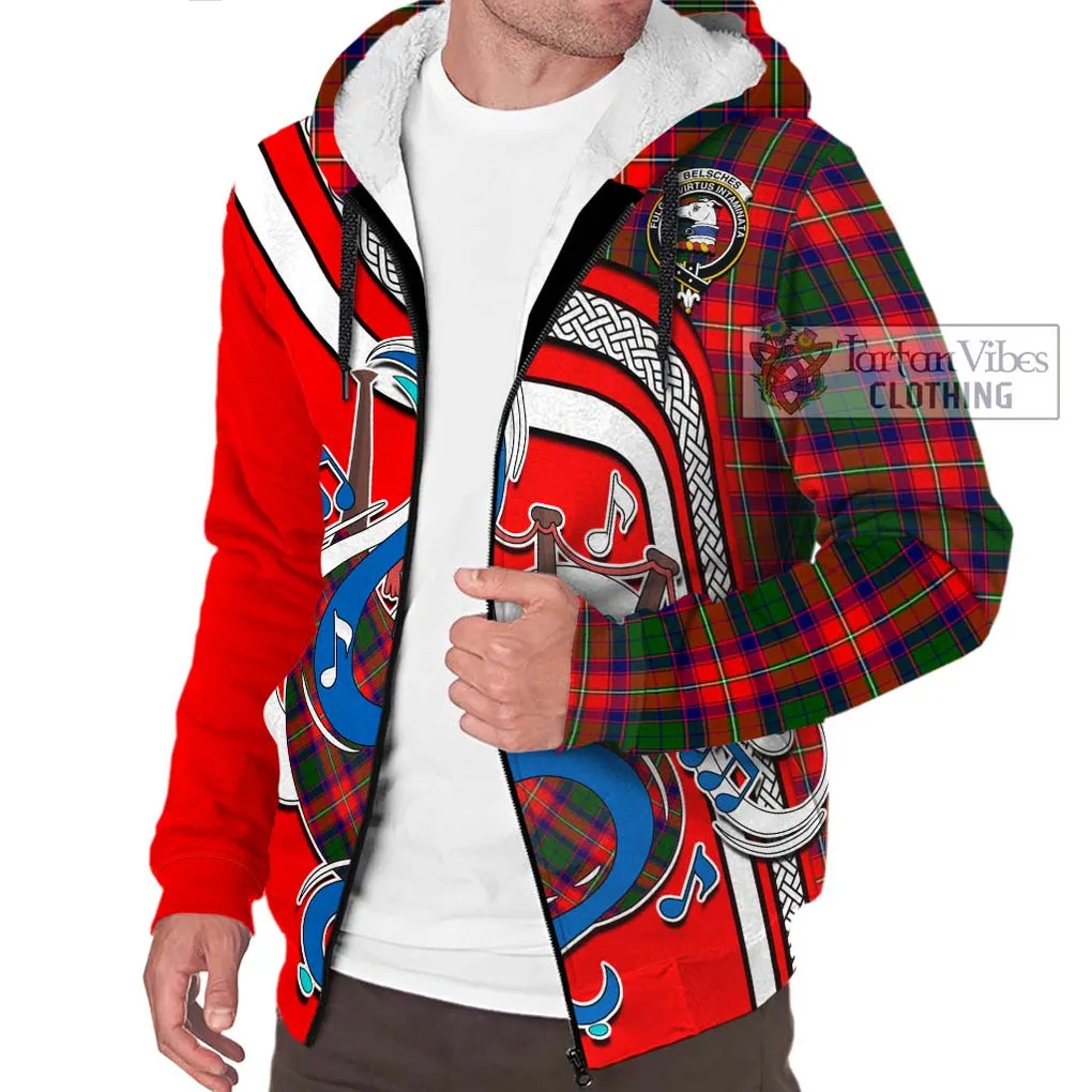 Belsches Tartan Sherpa Hoodie with Epic Bagpipe Style