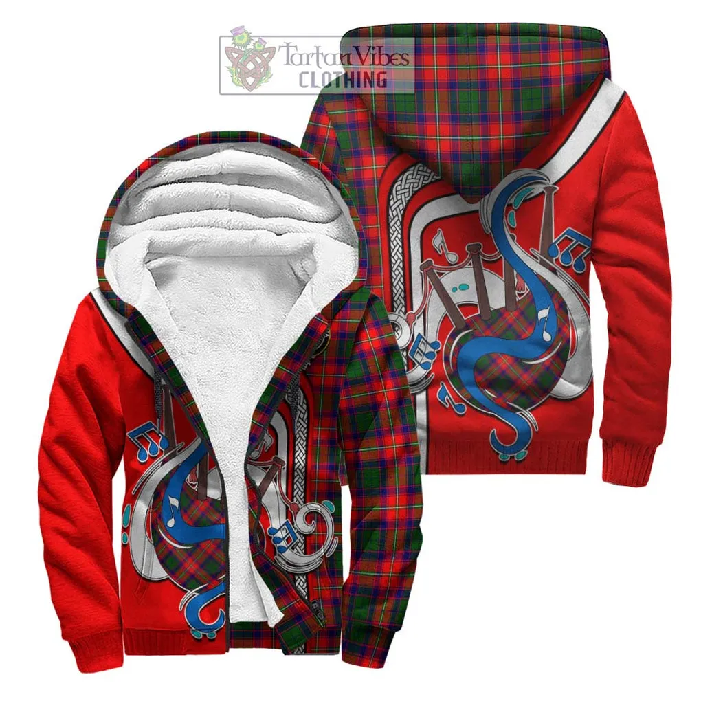 Belsches Tartan Sherpa Hoodie with Epic Bagpipe Style