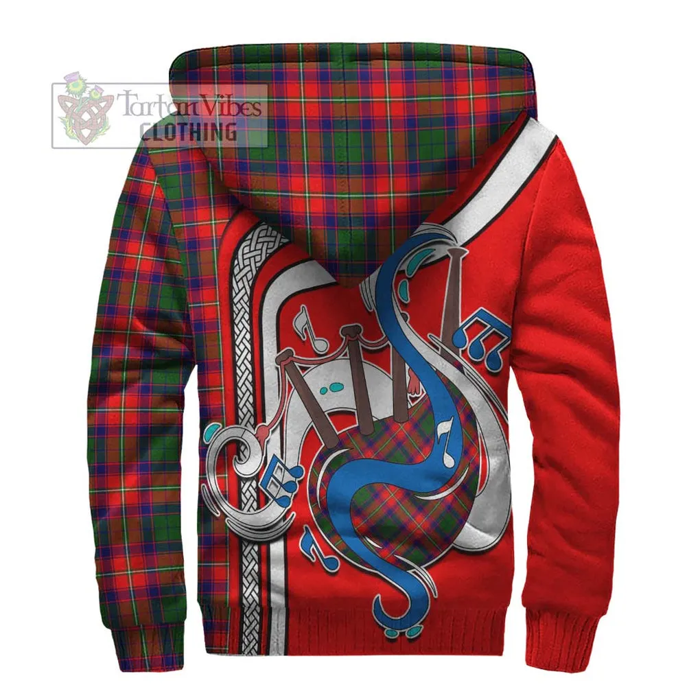 Belsches Tartan Sherpa Hoodie with Epic Bagpipe Style