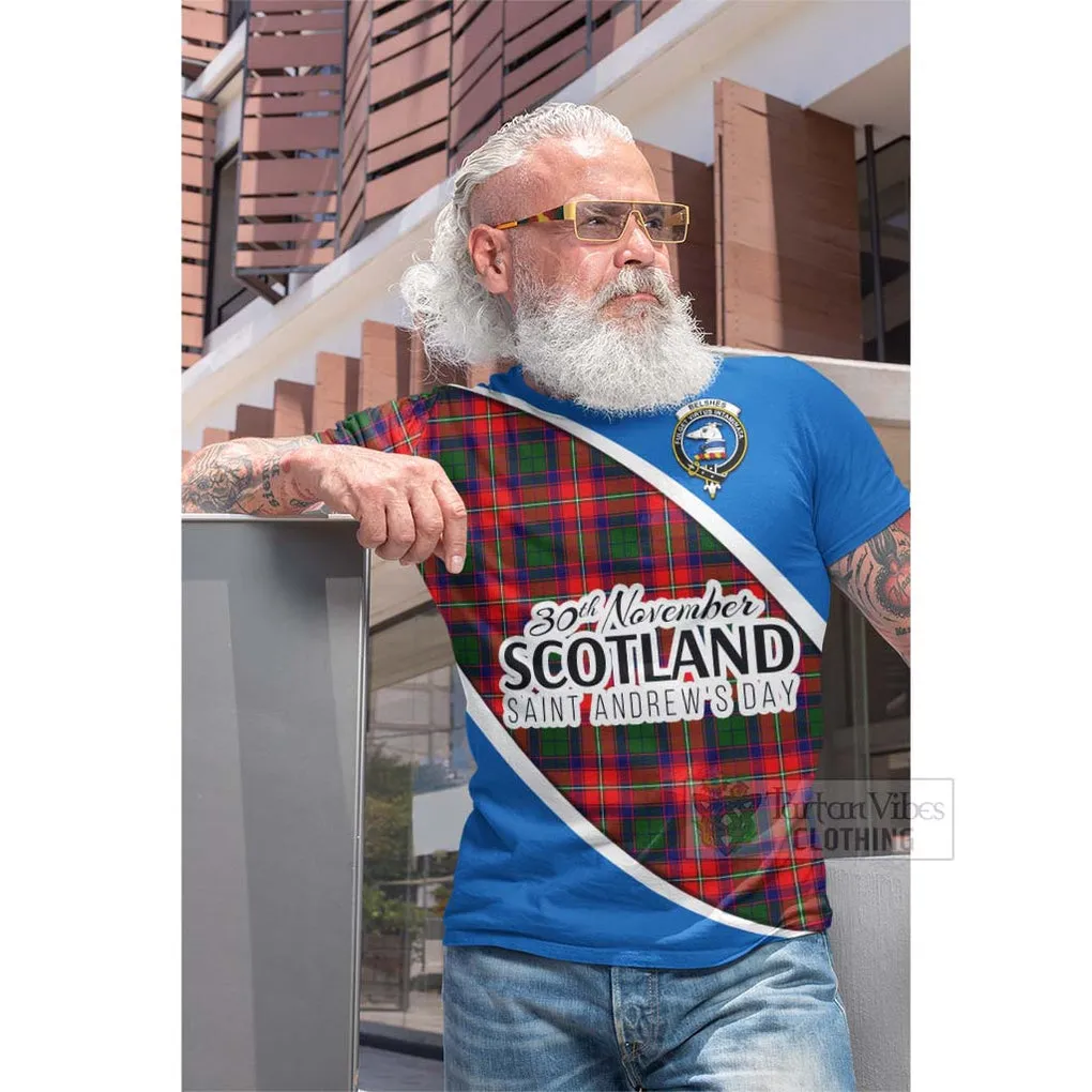 Belshes (Belsches) Family Crest Tartan Cotton T-shirt Celebrate Saint Andrew's Day in Style