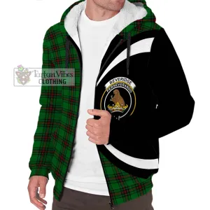 Beveridge Tartan Sherpa Hoodie with Family Crest Circle Style