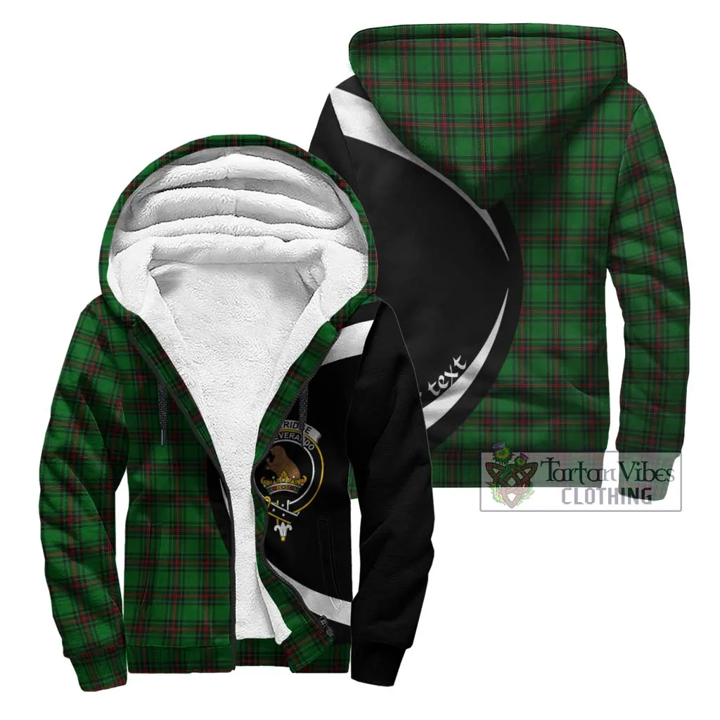 Beveridge Tartan Sherpa Hoodie with Family Crest Circle Style