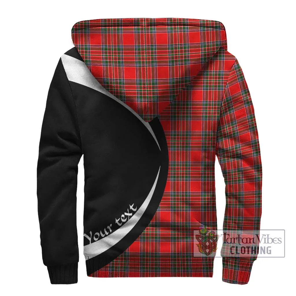 Binning Tartan Sherpa Hoodie with Family Crest Circle Style