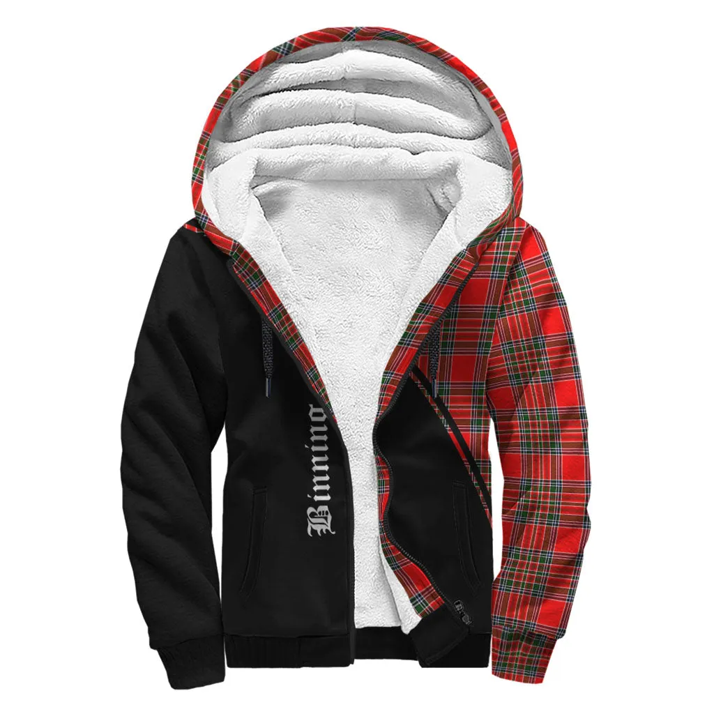 Binning Tartan Sherpa Hoodie with Family Crest Curve Style