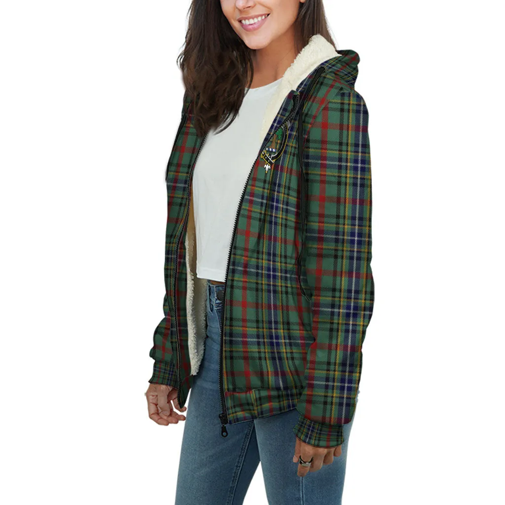 Bisset Tartan Sherpa Hoodie with Family Crest