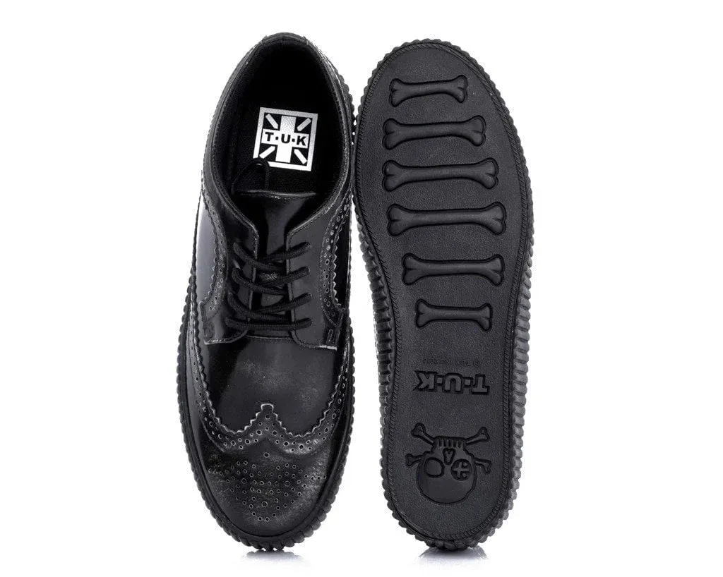 Black Rub Off EZC Brogue Shoes