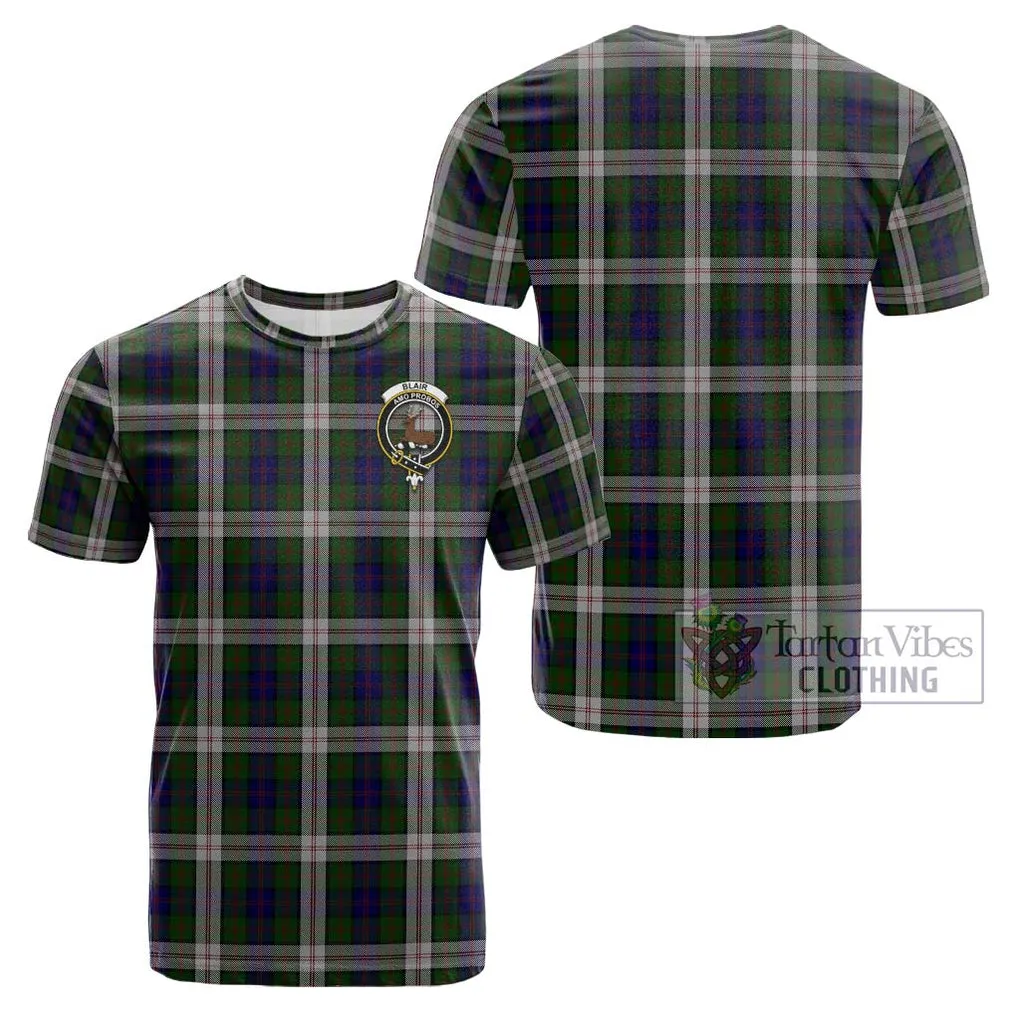 Blair Dress Tartan Cotton T-Shirt with Family Crest