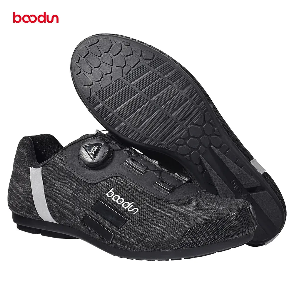 Boodun 1212 Non Lock Riding Men's Assisted Road Professional  Mountain Bike Shoes