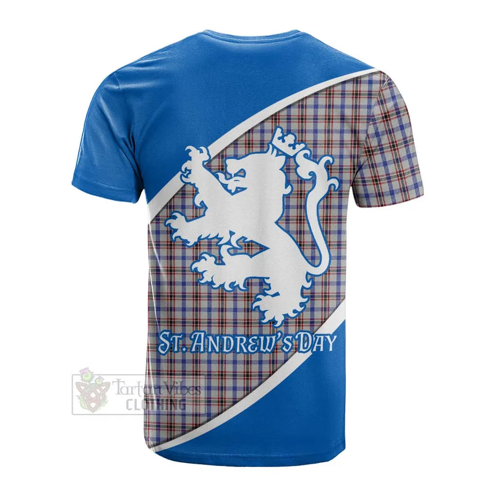 Boswell Family Crest Tartan Cotton T-shirt Celebrate Saint Andrew's Day in Style