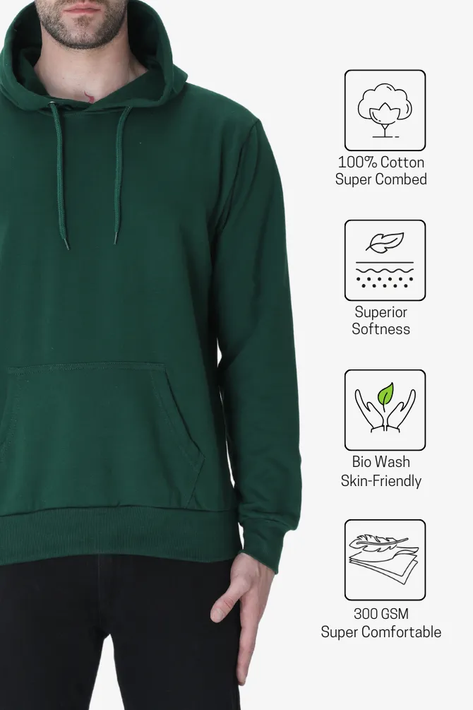 Bottle Green Hoodie for men