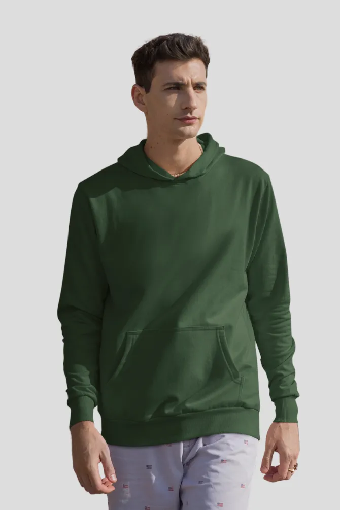 Bottle Green Hoodie for men