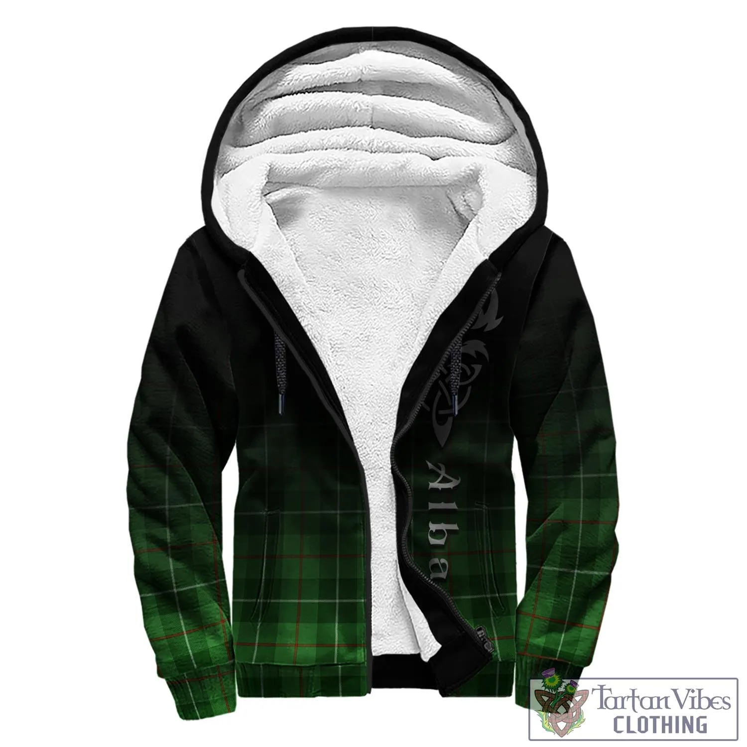 Boyle Tartan Sherpa Hoodie Featuring Alba Gu Brath Family Crest Celtic Inspired