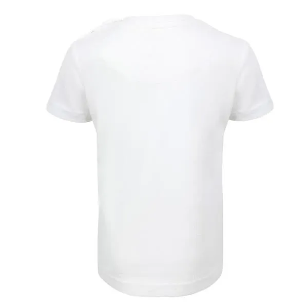 BOYS SNEAKER APPLIQUE T-SHIRT - WHITE