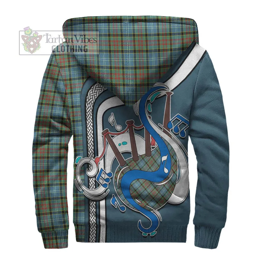 Brisbane Tartan Sherpa Hoodie with Epic Bagpipe Style