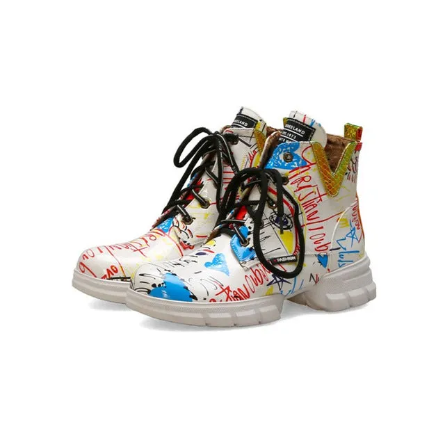 British Abstract Pattern Sneakers