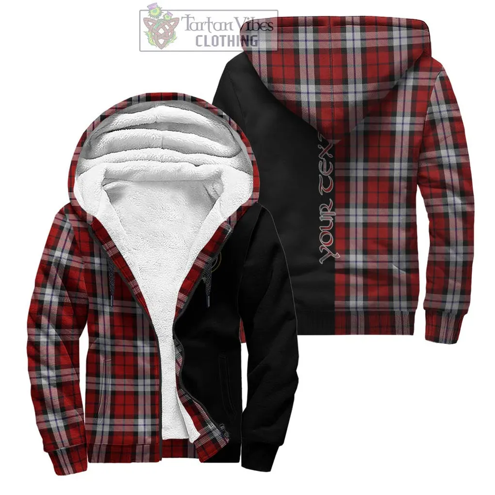 Brodie Dress Tartan Sherpa Hoodie with Family Crest and Half Of Me Style