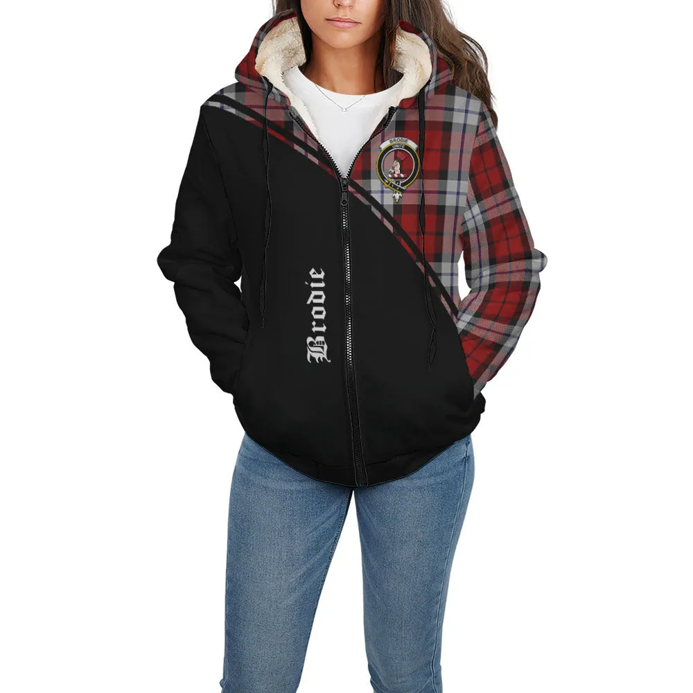 Brodie Dress Tartan Sherpa Hoodie with Family Crest Curve Style