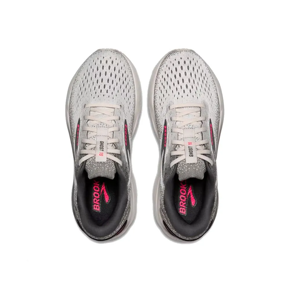 BROOKS GHOST 16 GREY/GARGOYLE/PINK - WOMENS