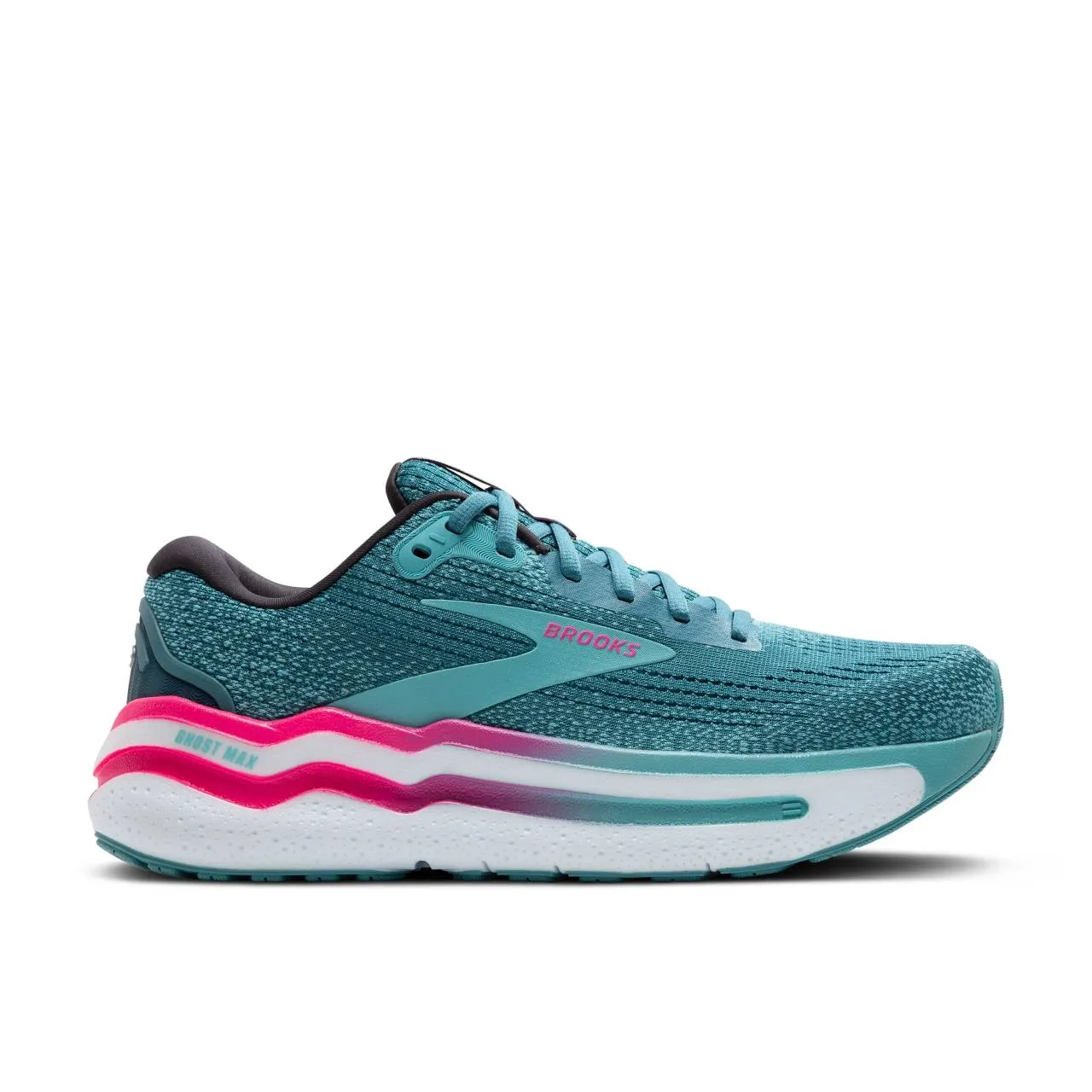 Brooks Ghost Max 2 Wide (Womens) - Storm Blue/Knockout Pink/Aqua