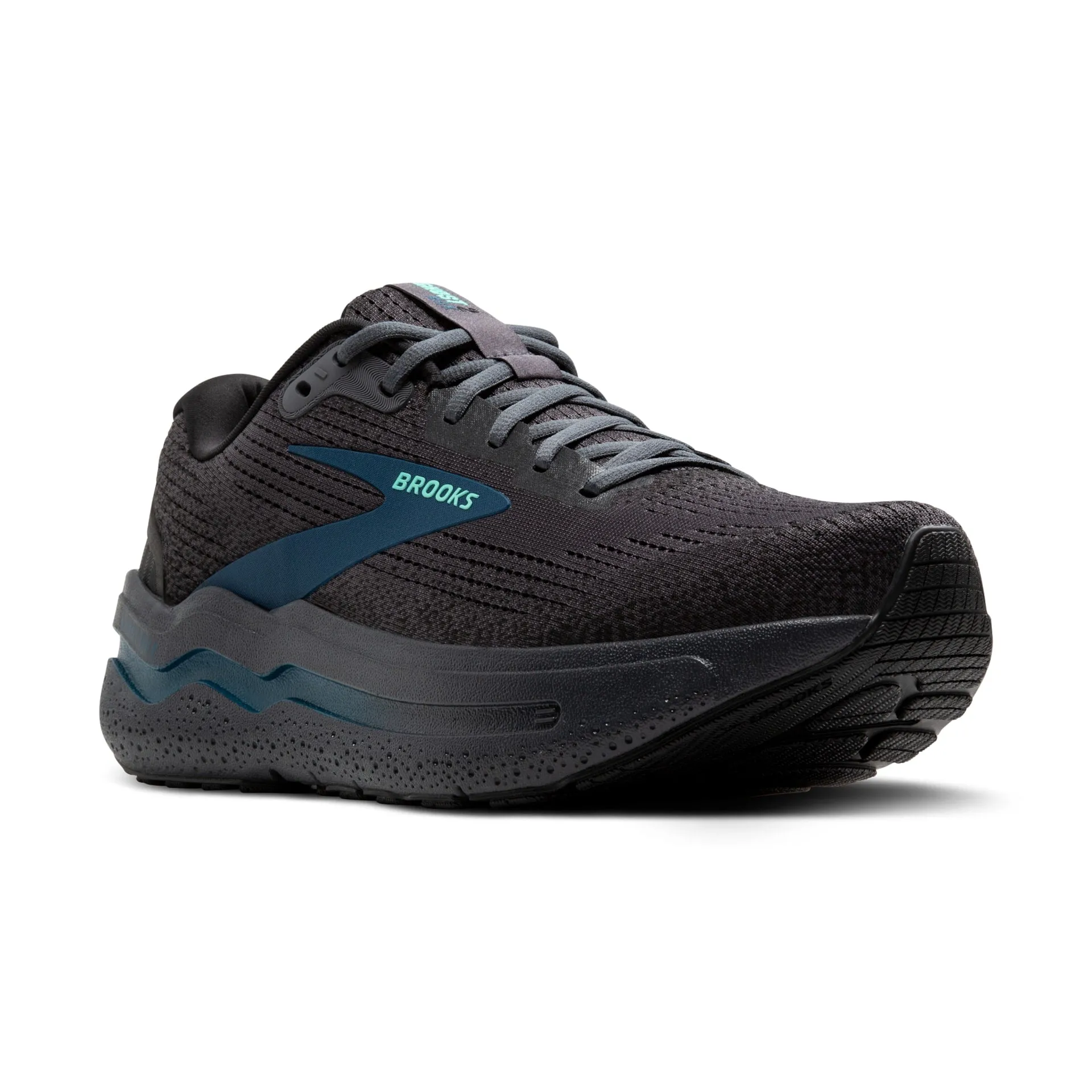 Brooks Mens Ghost Max 2- Ebony/Cockatoo/Blue Sapphire (1104311D081)