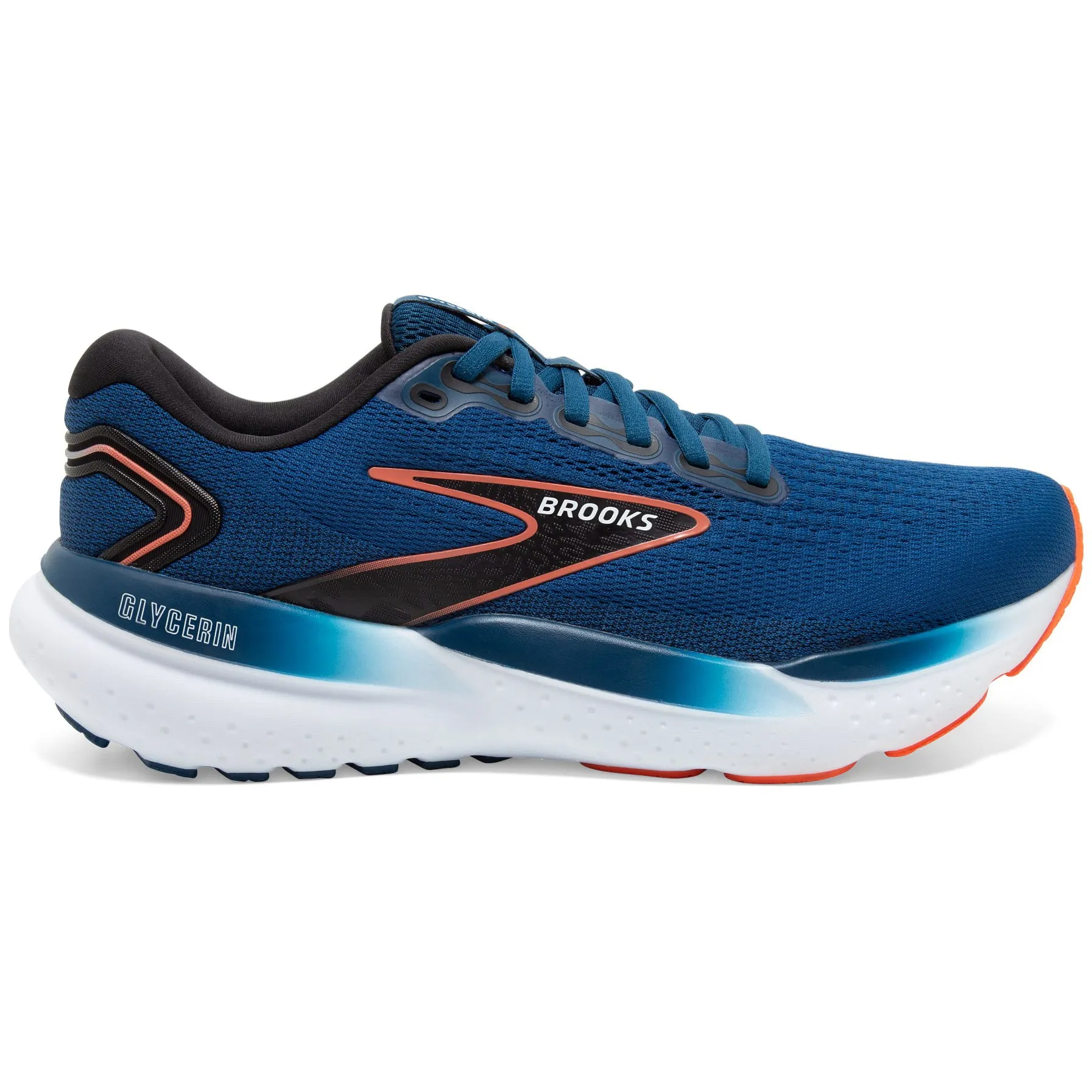 Brooks Men's Glycerin 21 Running Shoes Blue Opal / Black / Nasturtium