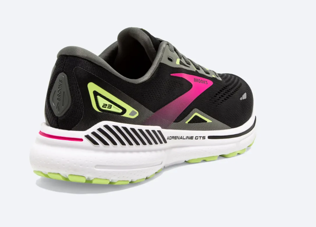 Brooks Womens Adrenaline GTS 23- Black/Gunmetal/Sharp Green (1203811D037)