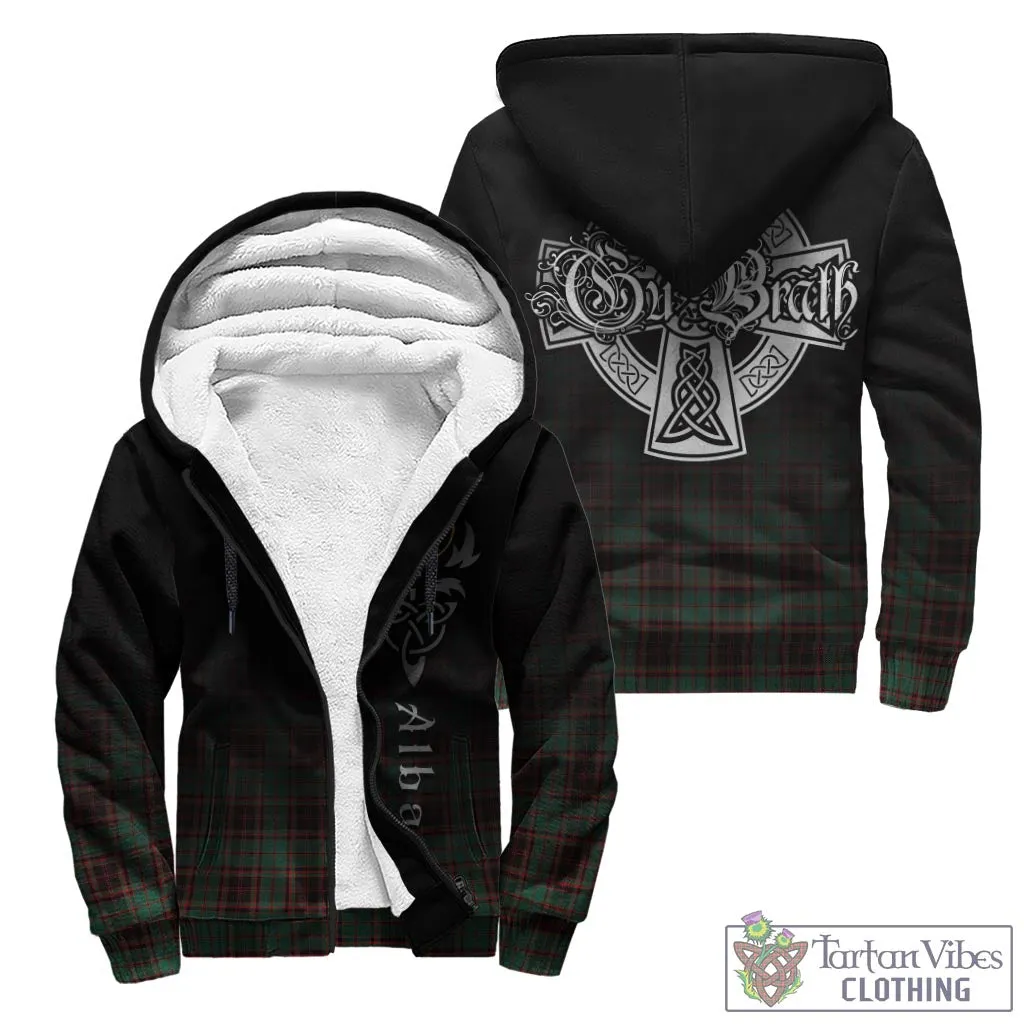 Buchan Ancient Tartan Sherpa Hoodie Featuring Alba Gu Brath Family Crest Celtic Inspired