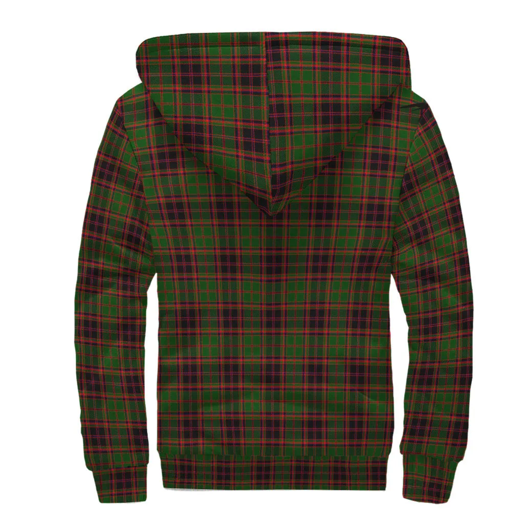 Buchan Tartan Sherpa Hoodie with Family Crest