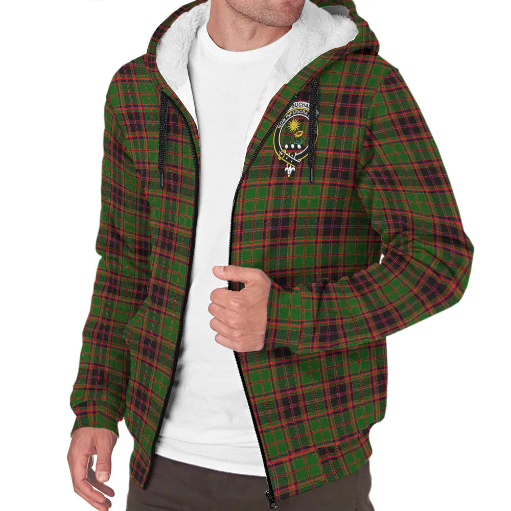 Buchan Tartan Sherpa Hoodie with Family Crest