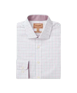 Buckden Tailored Shirt - Blue/Pink Check