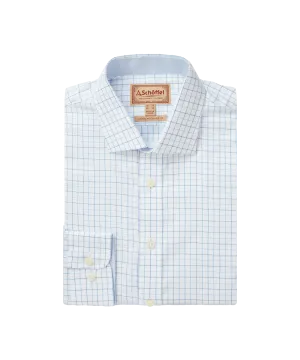 Buckden Tailored Shirt - Light Blue Check